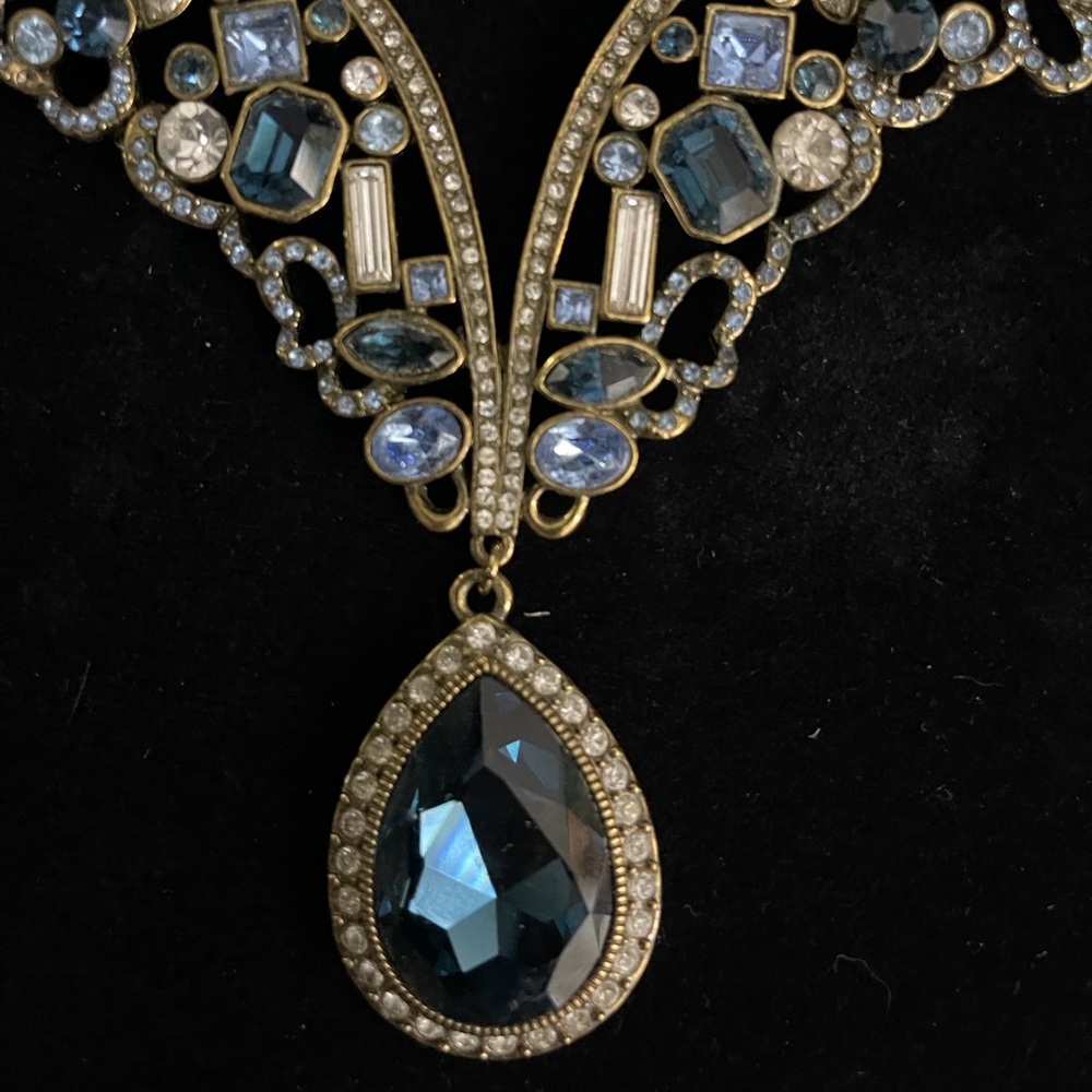 Heidi Daus Blue and Silver Multi-Strand Necklace - Picture 2 of 8